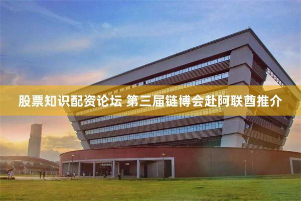 股票知识配资论坛 第三届链博会赴阿联酋推介