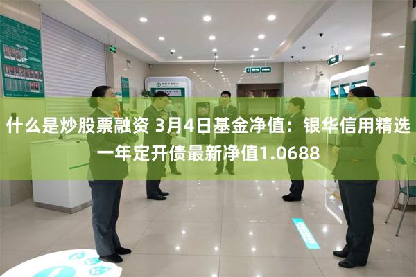 什么是炒股票融资 3月4日基金净值：银华信用精选一年定开债最新净值1.0688