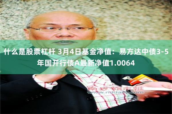 什么是股票杠杆 3月4日基金净值：易方达中债3-5年国开行债A最新净值1.0064