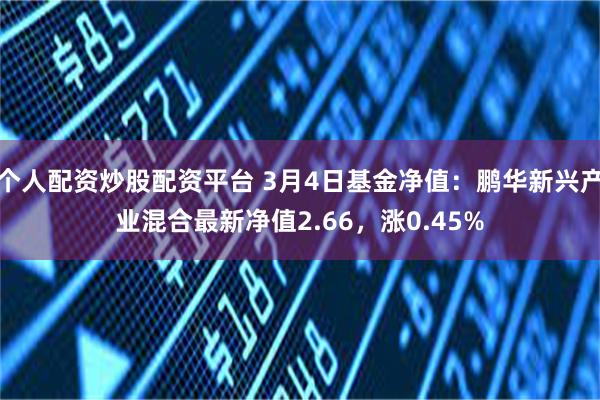 个人配资炒股配资平台 3月4日基金净值：鹏华新兴产业混合最新净值2.66，涨0.45%