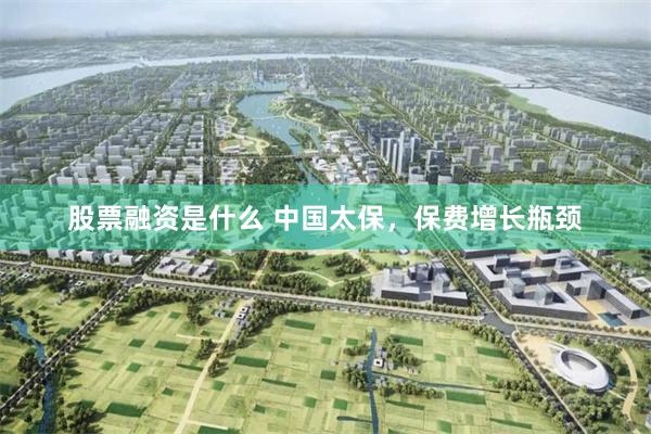 股票融资是什么 中国太保，保费增长瓶颈
