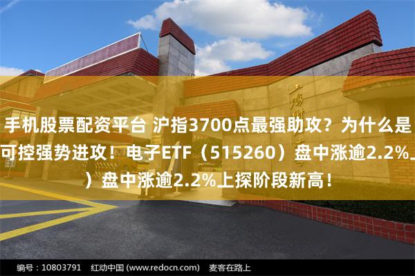 手机股票配资平台 沪指3700点最强助攻？为什么是寒武纪？自主可控强势进攻！电子ETF（515260）盘中涨逾2.2%上探阶段新高！