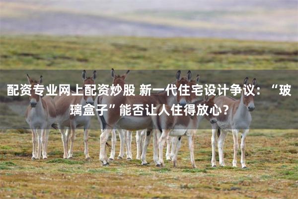 配资专业网上配资炒股 新一代住宅设计争议:“玻璃盒子”能否让人住得放心?