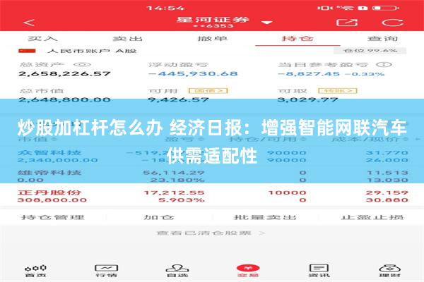 炒股加杠杆怎么办 经济日报：增强智能网联汽车供需适配性