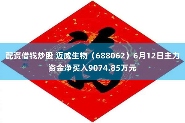 配资借钱炒股 迈威生物（688062）6月12日主力资金净买入9074.85万元
