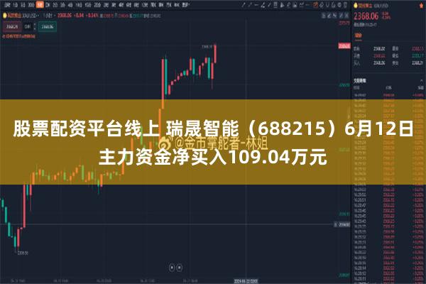 股票配资平台线上 瑞晟智能（688215）6月12日主力资金净买入109.04万元