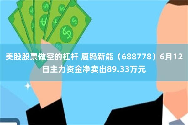 美股股票做空的杠杆 厦钨新能（688778）6月12日主力资金净卖出89.33万元