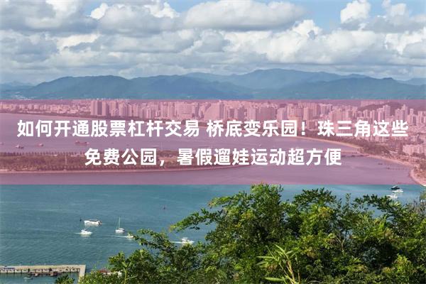 如何开通股票杠杆交易 桥底变乐园！珠三角这些免费公园，暑假遛娃运动超方便