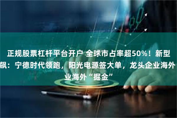 正规股票杠杆平台开户 全球市占率超50%！新型储能狂飙：宁德时代领跑，阳光电源签大单，龙头企业海外“掘金”