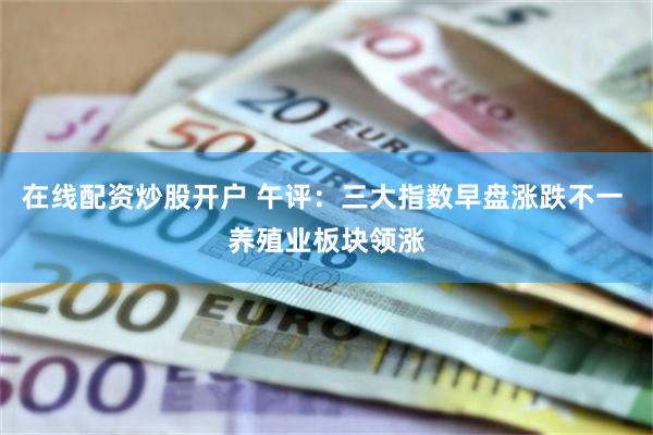在线配资炒股开户 午评：三大指数早盘涨跌不一 养殖业板块领涨
