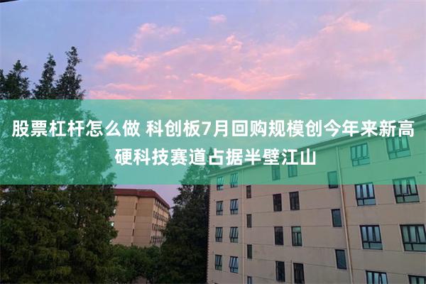 股票杠杆怎么做 科创板7月回购规模创今年来新高 硬科技赛道占据半壁江山