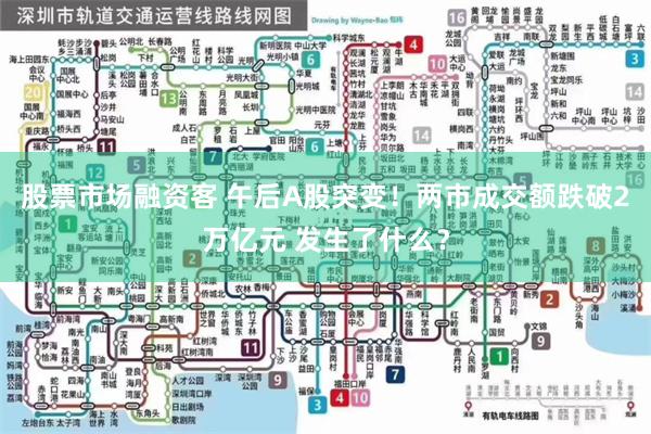 股票市场融资客 午后A股突变！两市成交额跌破2万亿元 发生了什么？