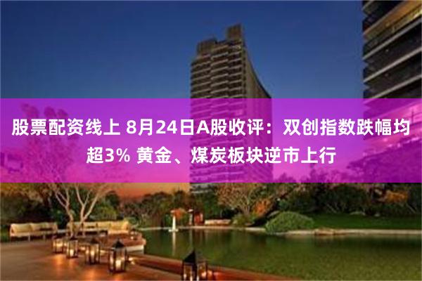 股票配资线上 8月24日A股收评：双创指数跌幅均超3% 黄金、煤炭板块逆市上行