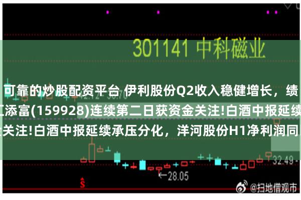 可靠的炒股配资平台 伊利股份Q2收入稳健增长，绩后涨超1%!消费ETF汇添富(159928)连续第二日获资金关注!白酒中报延续承压分化，洋河股份H1净利润同比下降超40%