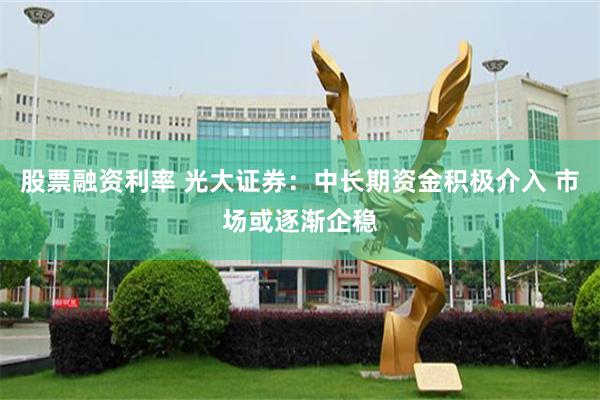 股票融资利率 光大证券：中长期资金积极介入 市场或逐渐企稳