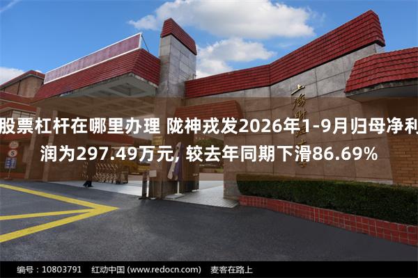 股票杠杆在哪里办理 陇神戎发2026年1-9月归母净利润为297.49万元, 较去年同期下滑86.69%